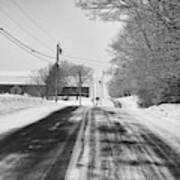 Winter Road--mt. Vernon Art Print