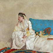 Jean Etienne Liotard, Woman in Turkish Dress, Seated on a Sofa