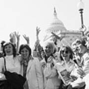 Women Cheer Extension Outside Capitol Art Print