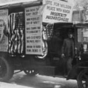 Woodrow Wilson Campaign Van Art Print