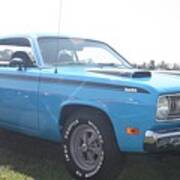 1971 Blue Plymouth Duster Art Print