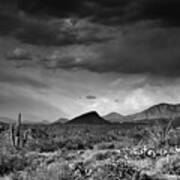 Arizona Desert Black And White #1 Art Print