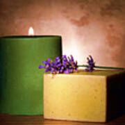 Lavender Wisp On Aromatherapy Natural Soap Art Print