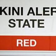 Bikini Alert State Red #1 Art Print