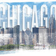 Chicago Skyline - Vintage #1 Art Print