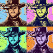 Clint Eastwood Pop Art #1 Art Print