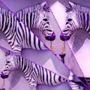 Fractured Zebras #1 Art Print