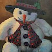 Grinning Snowman #2 Art Print