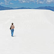 Hiking At White Sands #1 Art Print