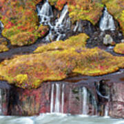 Hraunfossar Or Lava Falls, Snaefellsnes Peninsula, Iceland. This #1 Art Print