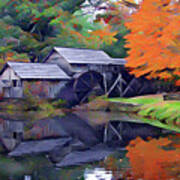 Mabrys Mill Painting From Photograph Art Print