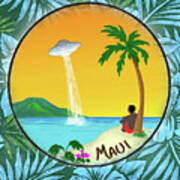 Maui Ufo Art Print