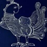Peacock - Royal Blue Art Print