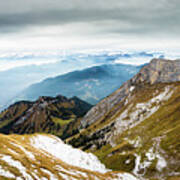 Mountain Landscape. Tomlishorn Trail, Mount Pilatus, Switzerland #1 Art Print