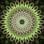 Neon Green Mandala #1 Art Print