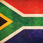 South Africa Grunge Flag #1 Art Print