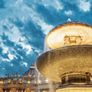 St. Peter's Square In Rome, Italy #1 Art Print