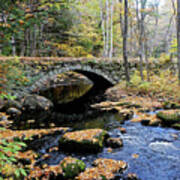 Stone Arch Bridge In Autumn Art Print