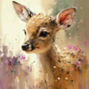 Darling Little Fawn Art Print