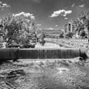 The Pigeon Forge Mill Old Mill Pigeon Forge Tennessee Black And White #1 Art Print