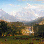 The Rocky Mountains - Lander's Peak - Albert Bierstadt 1863 #1 Art Print