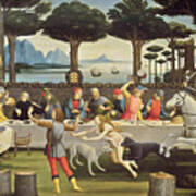The Story Of Nastagio Degli Onesti By Sandro Botticelli Art Print