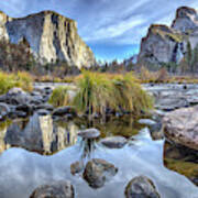 Valley View Yosemite National Park Reflections Of El Capitan In The Merced River #1 Art Print