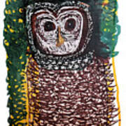 Wood Owl #1 Art Print