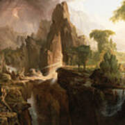 Expulsion From The Garden Of Eden By Thomas Cole Art Print