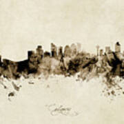 Calgary Canada Skyline #12 Art Print