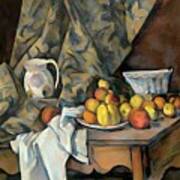 Still Life With Apples And Peaches By Paul Cezanne Art Print