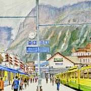 1412 At Grindelwald Station Art Print