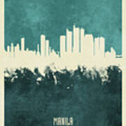 Manila Philippines Skyline #15 Art Print