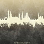 Shrewsbury England Skyline #15 Art Print