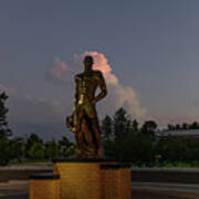 Spartan Statue At Night On The Campus Of Michigan State University In East Lansing Michigan #16 Art Print