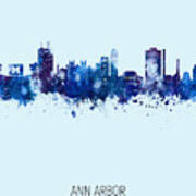 Ann Arbor Michigan Skyline #18 Art Print