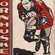 1930 Nebraska Cornhusker Football Art Art Print
