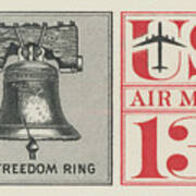 1961 Let Freedom Ring Stamp Art Print