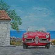 1962 Alfa Romeo Giulietta Spider Veloce Art Print