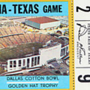 1971 Oklahoma Vs. Texas Art Print