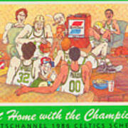 1986 Boston Celtics Schedule Art Print