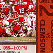 1986 Georgia Vs. Clemson Art Print