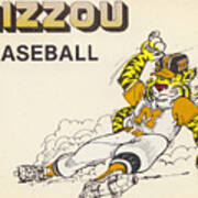 1987 Missouri Tiger Baseball Art Art Print
