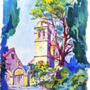 Church Steeple In Herceg Novi, Montenegro, Dalmatia, 1938 Art Print