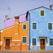 Colorful Houses In Bruno, Venice, Italy #2 Art Print