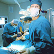 Doctors Performing Operation #2 Art Print