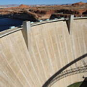 Glen Canyon Dam And Lake Powell #1 Art Print