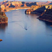 Lake Powell Sunset From The Air #2 Art Print