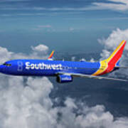 Southwest Airlines Boeing 737-8h4 #2 Art Print