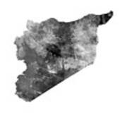 Syria Watercolor Map #2 Art Print